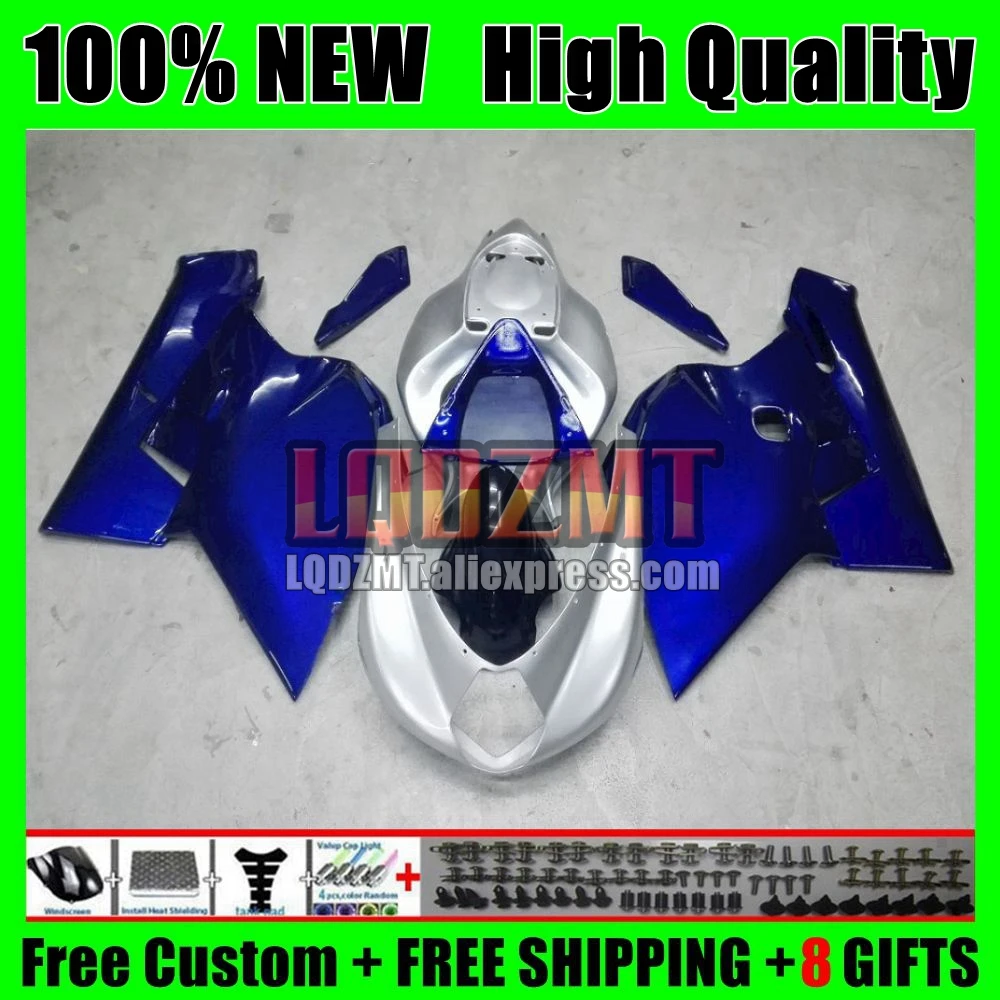 OEM Body For Agusta MV F4 R312 750S 1000 R Blue silver 750 2005 2006 108No.7 1000CC 1000R 312 1078 1+1 MA MV F4 05 06 Fairing