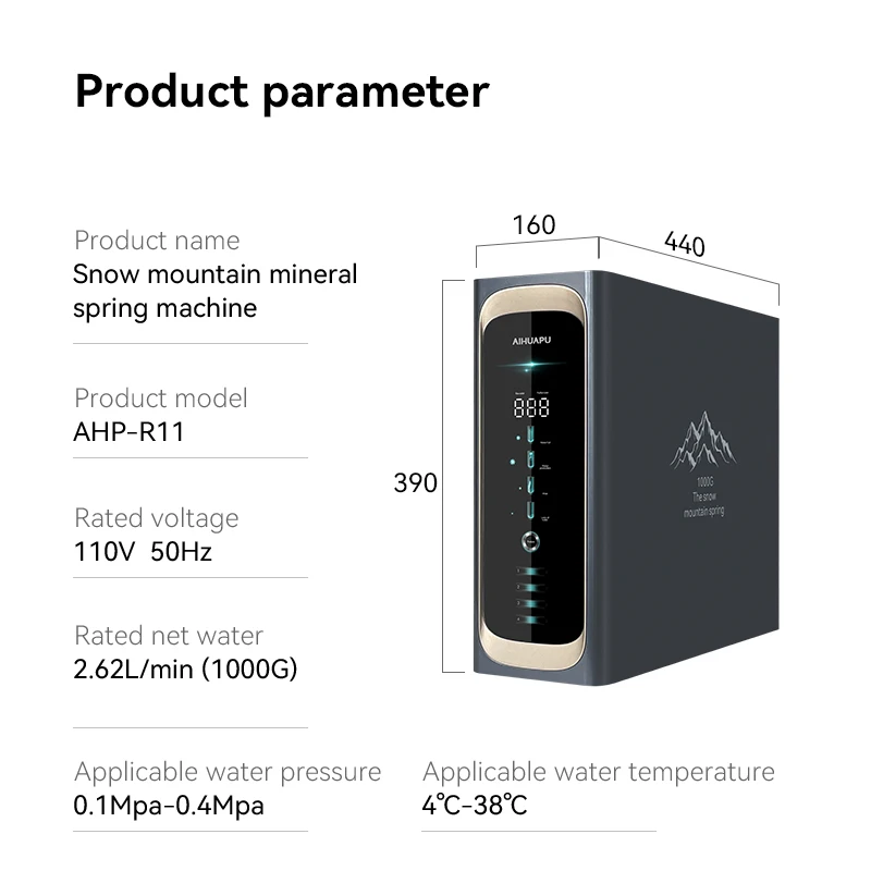 Reverse Osmosis System Level 3 Water Tank Free Reverse Osmosis Water Filter Intelligent LED Faucet Water Purifier