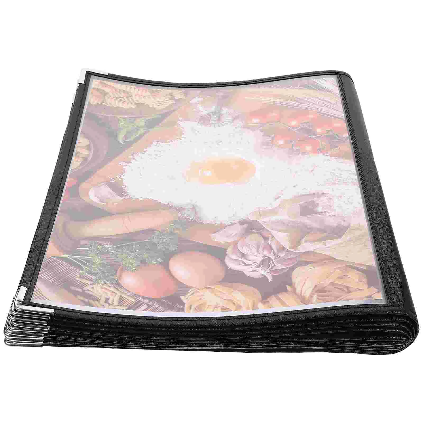 Price Folder Transparent PVC Loose-leaf Recipe Book The Menu Skin Restaurant Supply