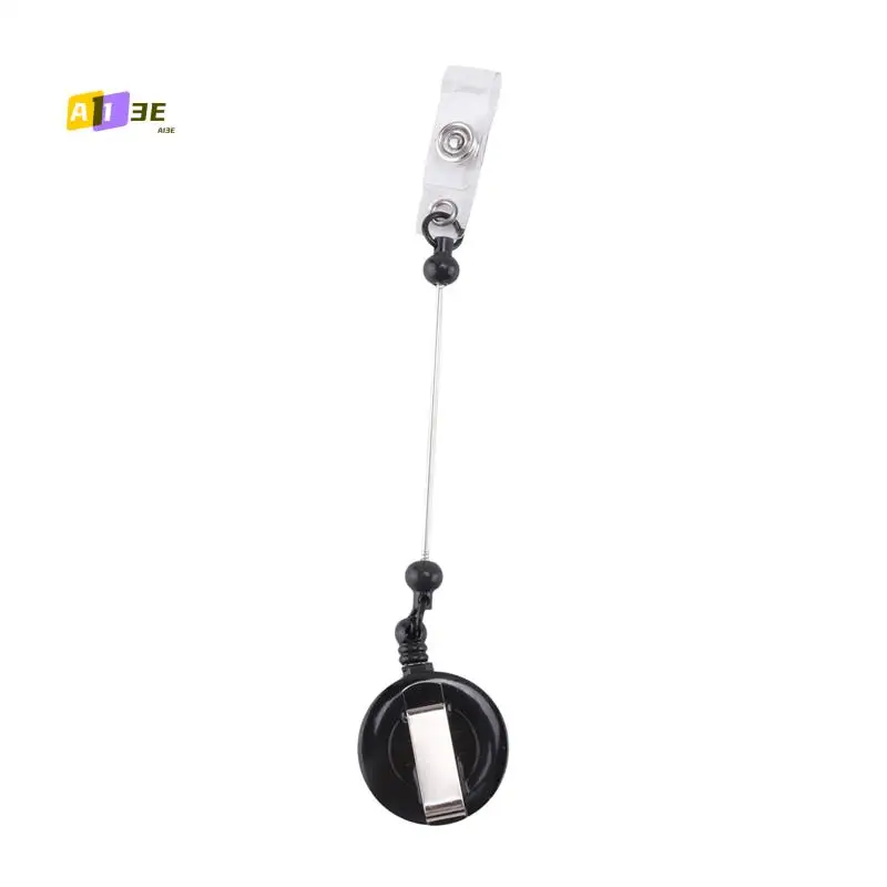 

A13E-12 Pcs Beadable DIY Badge Reel Kit Retractable ID Name Badge Reel Clips Holder For Beads Blank Bar With Belt Clip