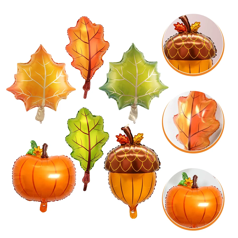 

18 Pcs Foil Balloons Birthday and Graduation Decorations Autumn Fall Party Arch Orange Garland Theme Pumpkin Christmas