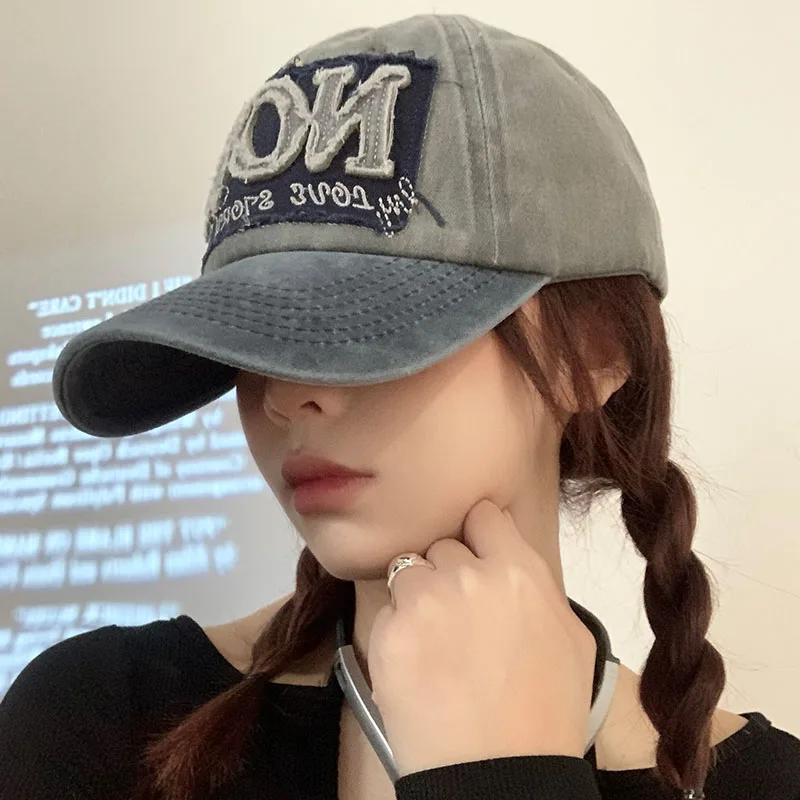 WOW Letter Baseball Cap For Women Men Snapback Bonnet Adjustable Summer Sun Visors Retro Washed Cotton Dad Trucker Hat кепка y2k