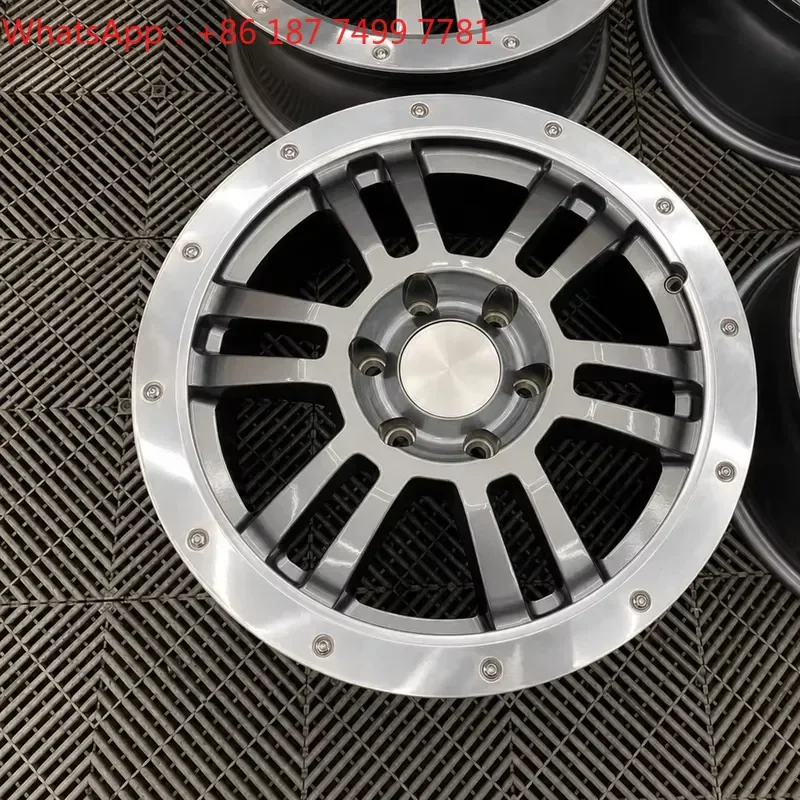 Forged Beadlock-Style Off-Road Wheel Rim 18x8 5x150 5-Lug Machined Face Black Inner Custom Fitment
