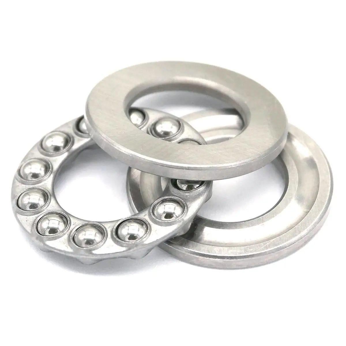 (1)51104 20x35x10mm Axial Ball Thrust Bearing Set(2 Steel Races + 1 Cage)AEBC-1