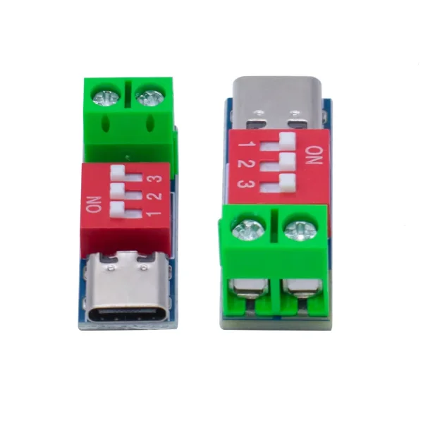 PDSink PD decoy QC PD fast charging test board module adjustable voltage 5-20V dip switch adjustment