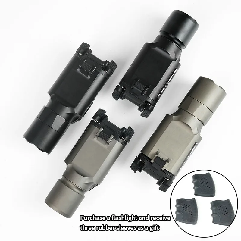 

Тактический светодиодный фонарик X300 X300U, аксессуары для пистолета для G17 18 19, подвесной фонарик белого света, бесплатный резиновый рукав