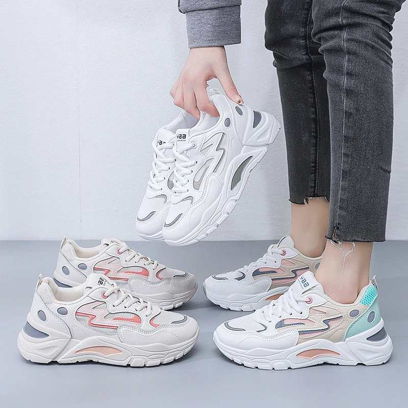 

Весенне-летняя женская обувь, повседневные спортивные кроссовки, женская теннисная обувь на платформе, женские кроссовки на толстой подошве, неуклюжие кроссовки