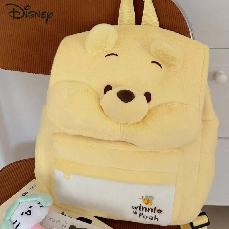 

Winnie The Pooh New Student Backpack Fashionable High Quality Girl Storage Backpack Multi Functional Storage Travel Backpack