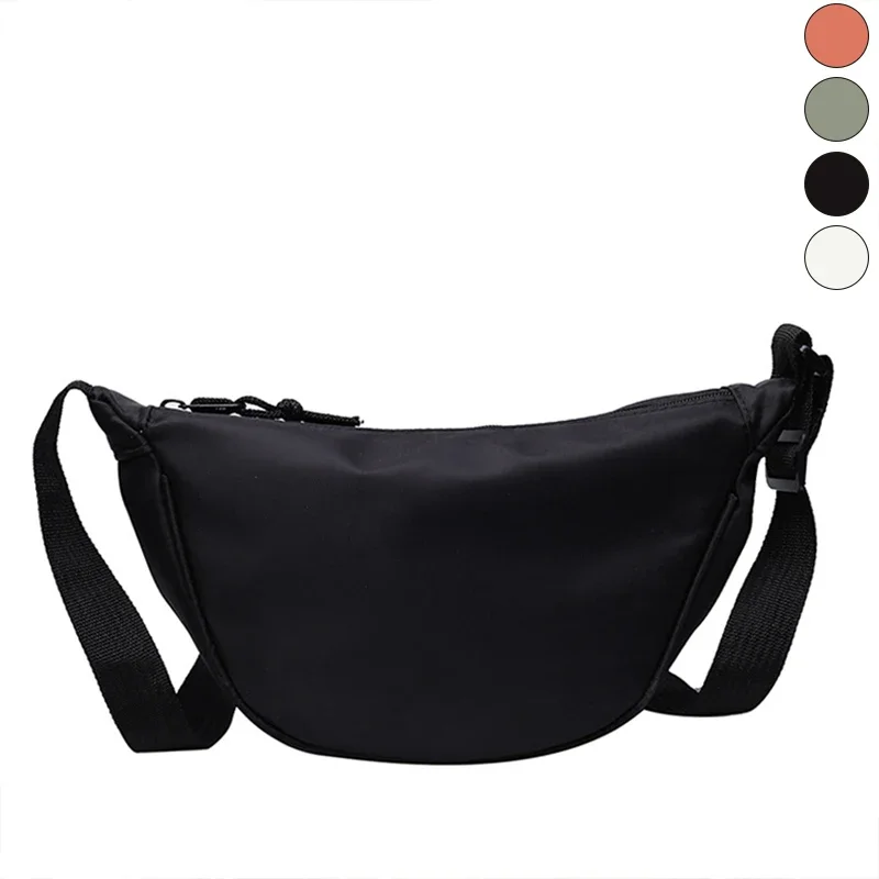 

Casual Hobos Chest Bag for Women Crossbody Half Moon Designed Belt Bag Solid Color Shoulder Bag Ladies Daily Street Fanny Packs