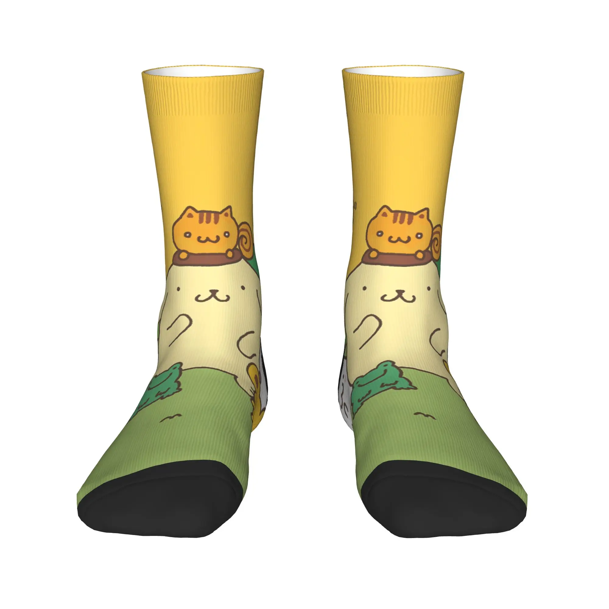 Calzini Poms Poms Purins Calze antiscivolo Coppia Calzini da esterno di alta qualità Calzini grafici eleganti autunnali