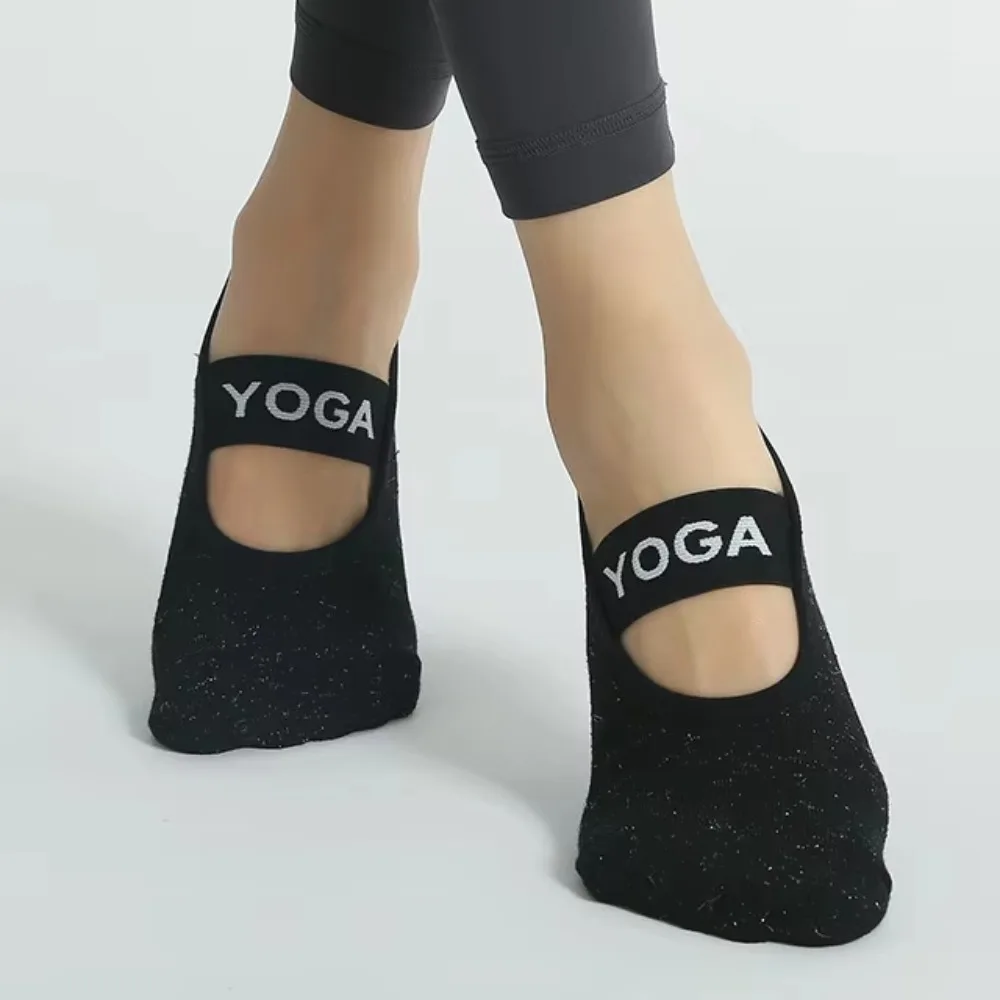 

Durable Professional Yoga Socks Anti-slip Bandage Pilates Socks Elastic Breathable Fitness Floor Socks For Women