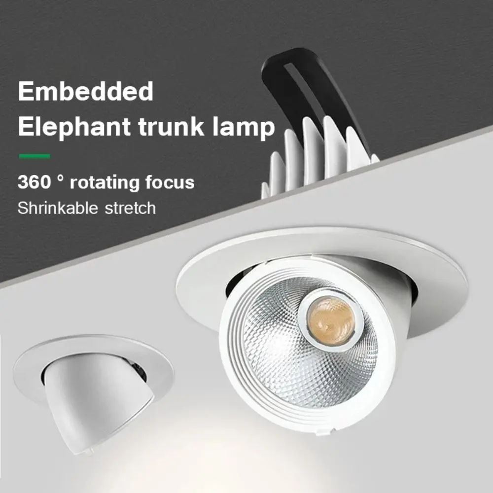 

Spot Lighting Elephant Trunk Lamp Dimmable Energy Saving Down Lights 220V 110V Adjustable angle Recessed Led Downlight