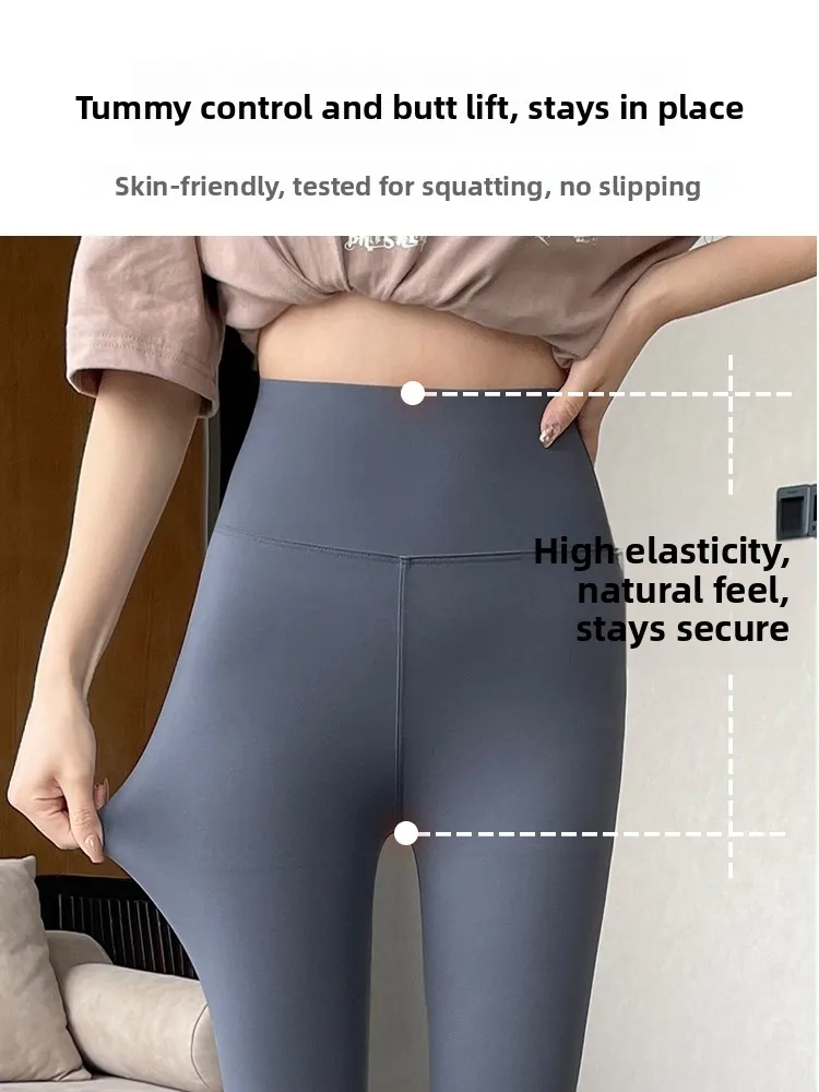  Sle Thin Yoga Pants Women's Summer Fitn High Waist Hip Lifting Abdomen Slimming Leggings ark Skin Print