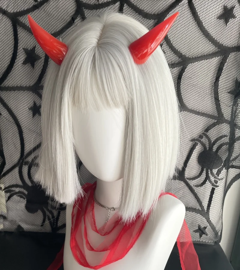 

1 Pair Halloween Hair Clip Small Demon Horn Hairpins Gothic Night Club Cosplay Costume Hairpins All Red Punk Horn Accessories