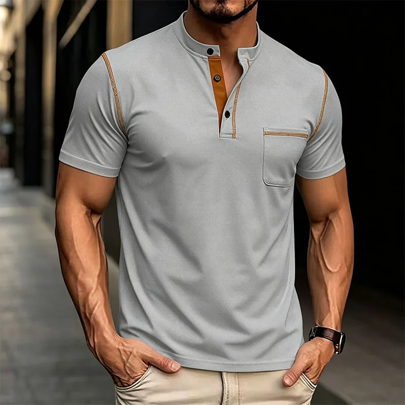 2026 New Summer Men's Short Sleeve T-Shirt Quick Dry Casual American Style Top Quality Fiber Blend Basic Fit T-Shirt
