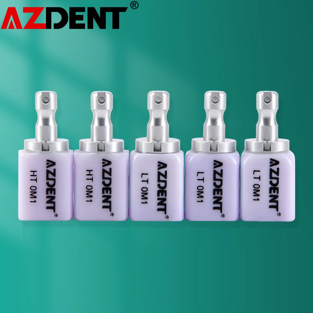 AZDENT 5pcs Dental Lithium Disilicate Glass Ceramic Blocks C14 LT/HT for CAD CAM Sirona Cerec Milling System Lab Crown Material