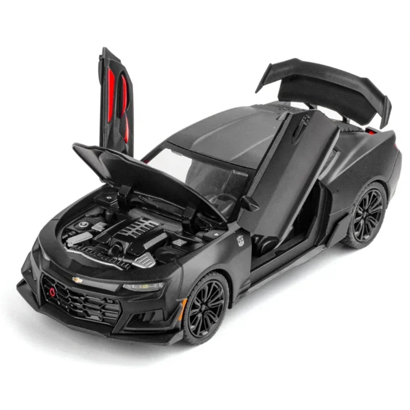1/24 Legering Gegoten Camaro Sportwagen Model Speelgoed Voertuig Simulatie Geluid Licht Trek Collectie Speelgoed Geschenken