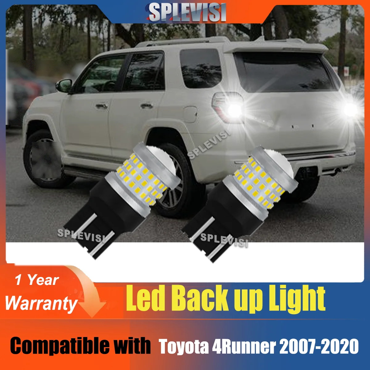 

2x 7440 7443 LED Back Up Reverse Lights IP68 12V Canbus Replace For Toyota 4Runner 2007-2020 2008 2009 2010 2011 2012 2013 2014