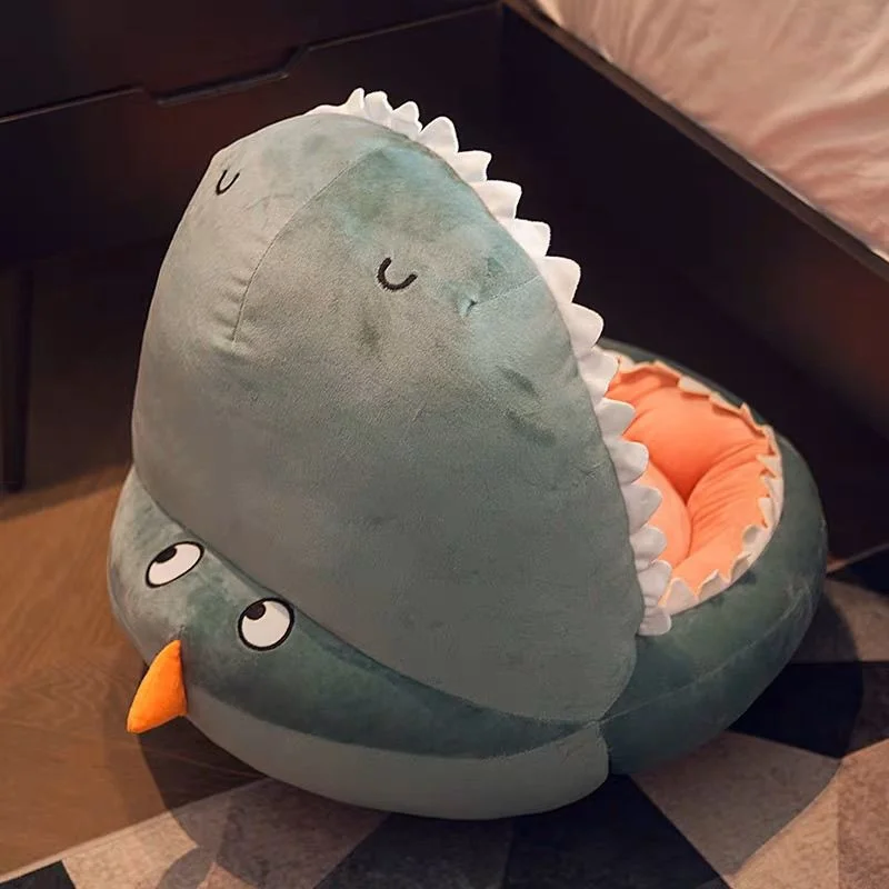 Shark Plush Floor Cushion Soft Stuffed Seat Pillow Tatami Pouf Bedroom Balcony Bay Window Reading Area Chair Pad Gift