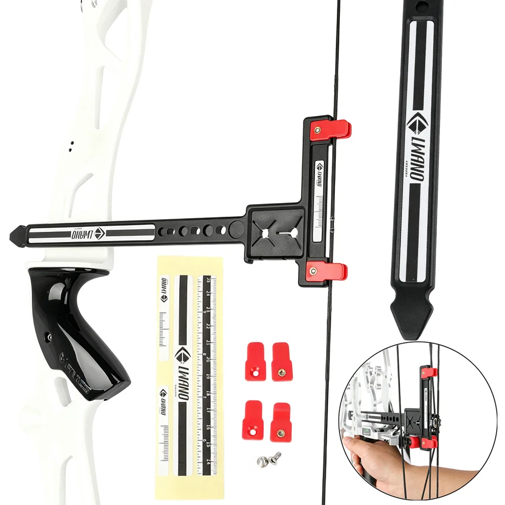 Multifunctional Archery T-Square Measuring Ruler Wear Resistant Plastic Gauge for Inspecting Recurve Bow Limb Spacing Gap