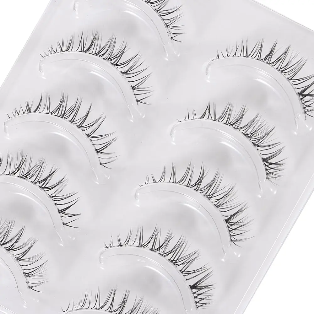 5 pares de extensiones de pestañas naturales reutilizables Little Devil pestañas postizas pestañas de pelo de visón 3D