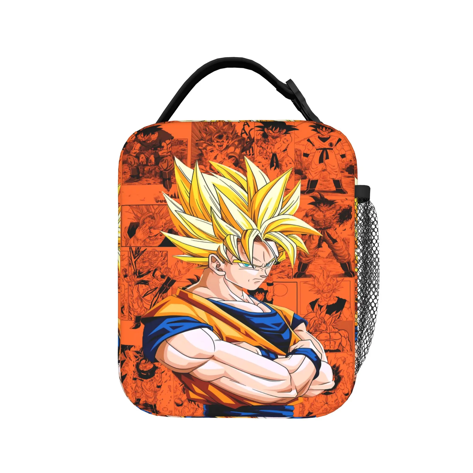 Dragons Ball Anime Song Goku Lunch Bag For Women Outdoor Picnic Lunch Box Kawaii Oxford Thermal Tote Handbags Back To School