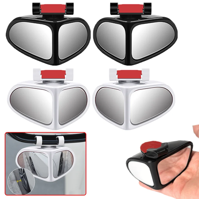 

Car Front Rear Wheel Blind Spot Auxiliary Mirror High-quality 2-in-1 360 Degrees Adjustable Blind Spot Mirror Auto Accessories