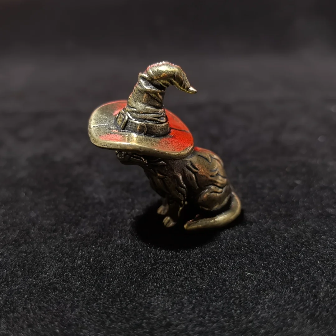 1 piece of vintage and exquisite brass magic cat, high quality handmade, multifunctional home and office decoration