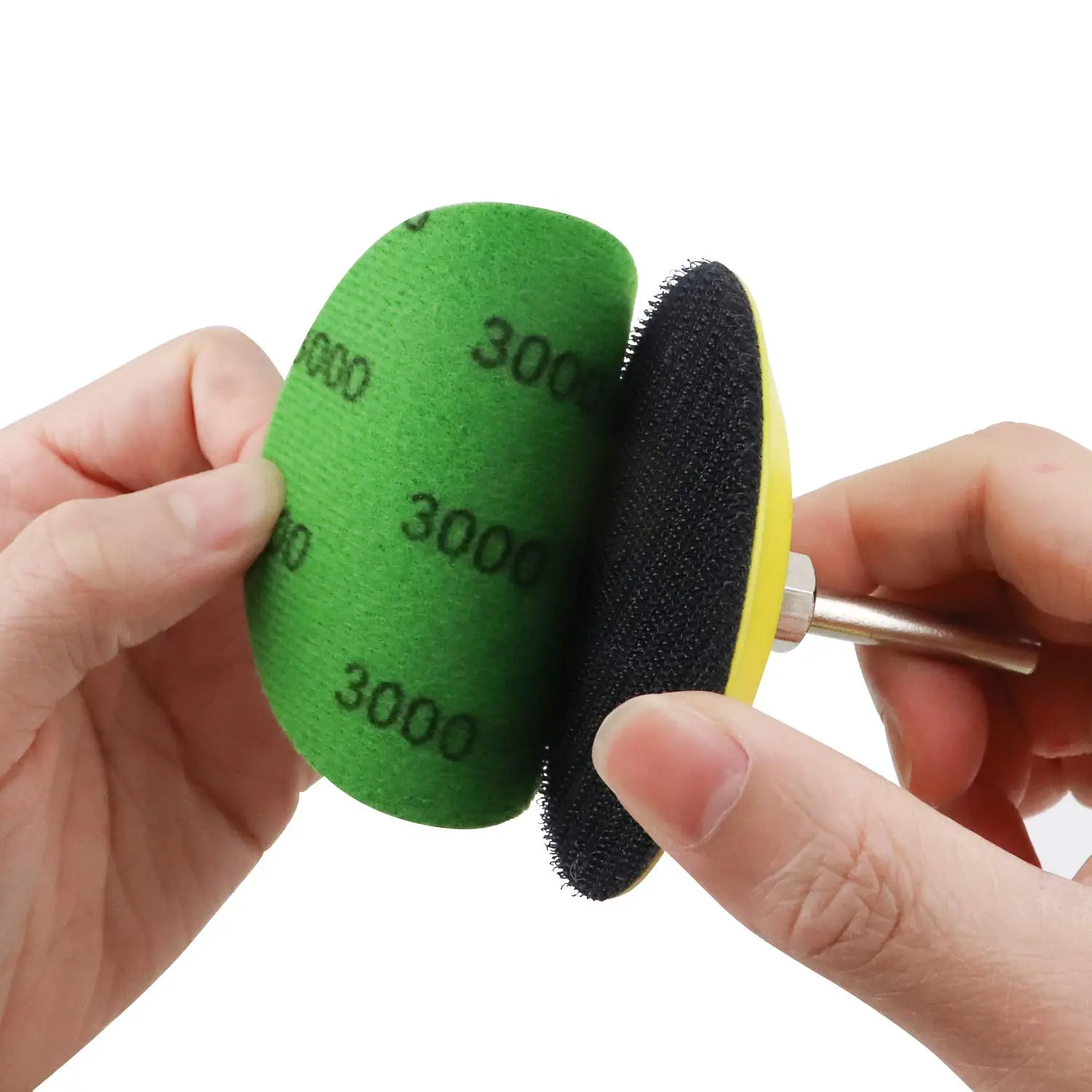 100Pcs 3 Inch 75mm Sanding Discs Wet Dry Hook & Loop Sandpaper 1/4 \'\' Shank Sanding Pad Foam Buffing Pads Automotive Polishing