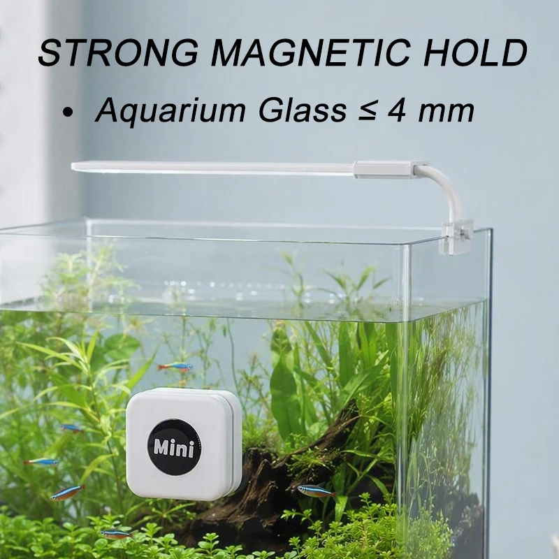 1 Stück Mini-Aquarium-Magnetbürste aus Glas, quadratischer Kunststoff-Algenabkratzer, kratzfestes Reinigungswerkzeug für die Pflege kleiner Fischtanks – Detail 7