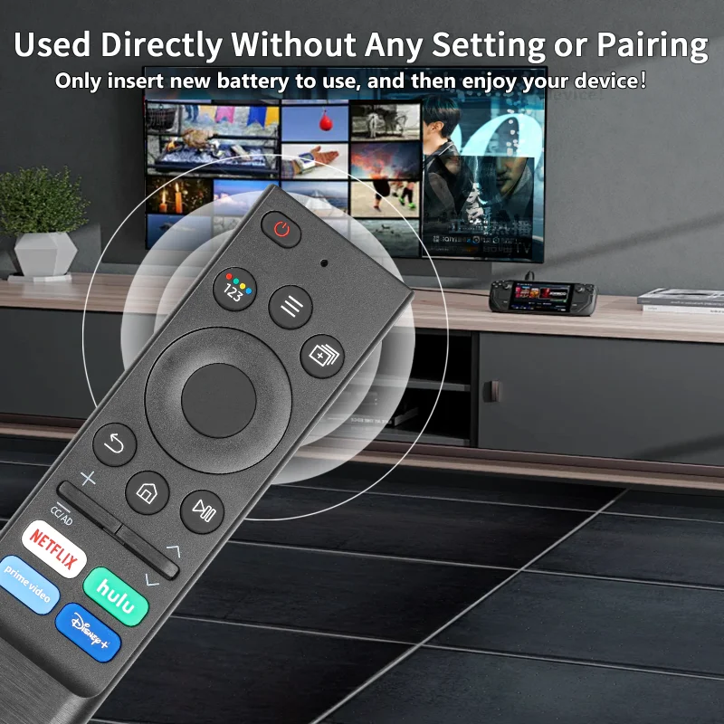 لاستبدال جهاز التحكم عن بعد Samsung مع أزرار NETFLIX PrimeVideo، لجميع تلفزيون Samsung Frame Serif Crystal Solar UHD