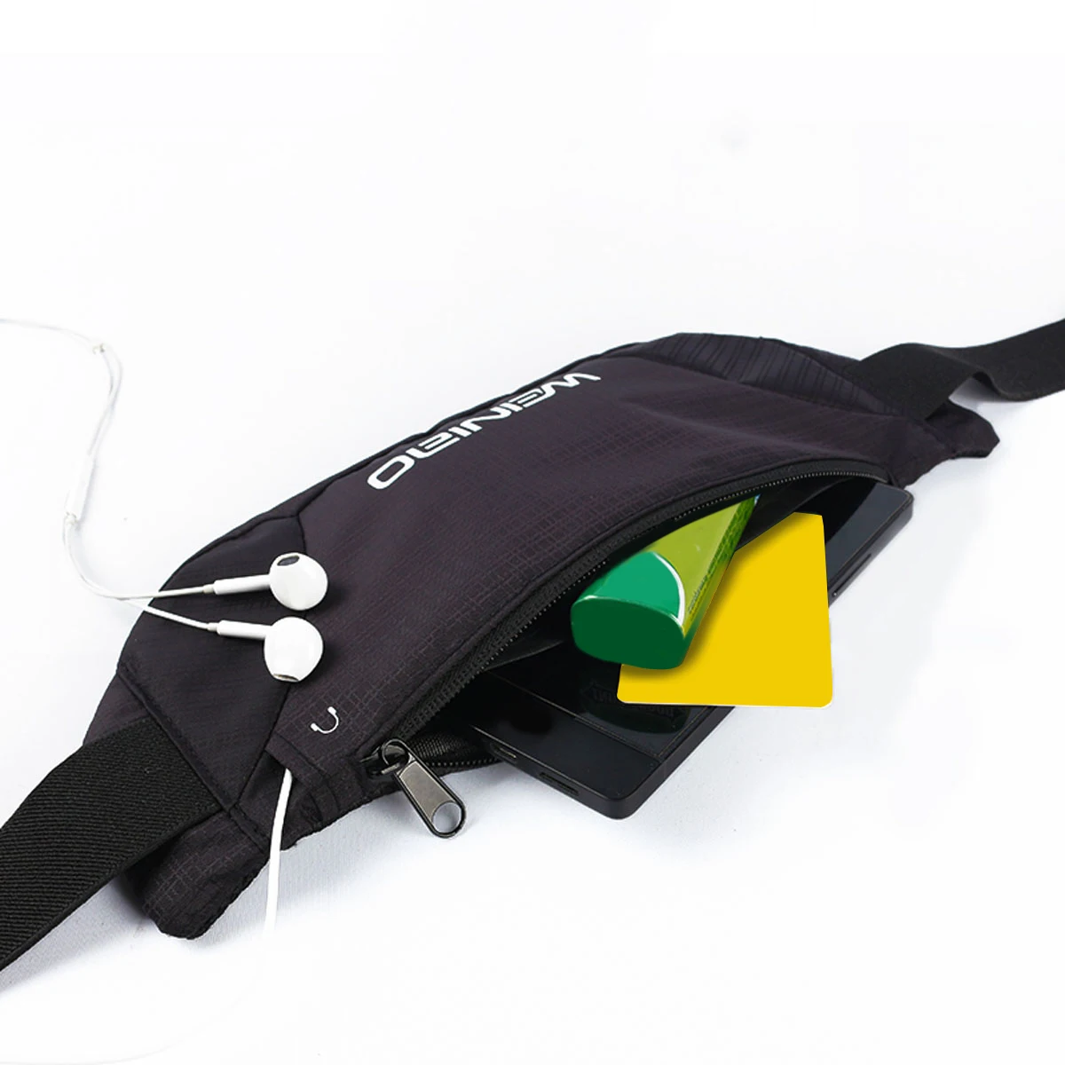 Running Waist Bag Yellow Multi-Function Lightweight Outdoor Pack Large Capacity for Travel Hiking Bike Walking