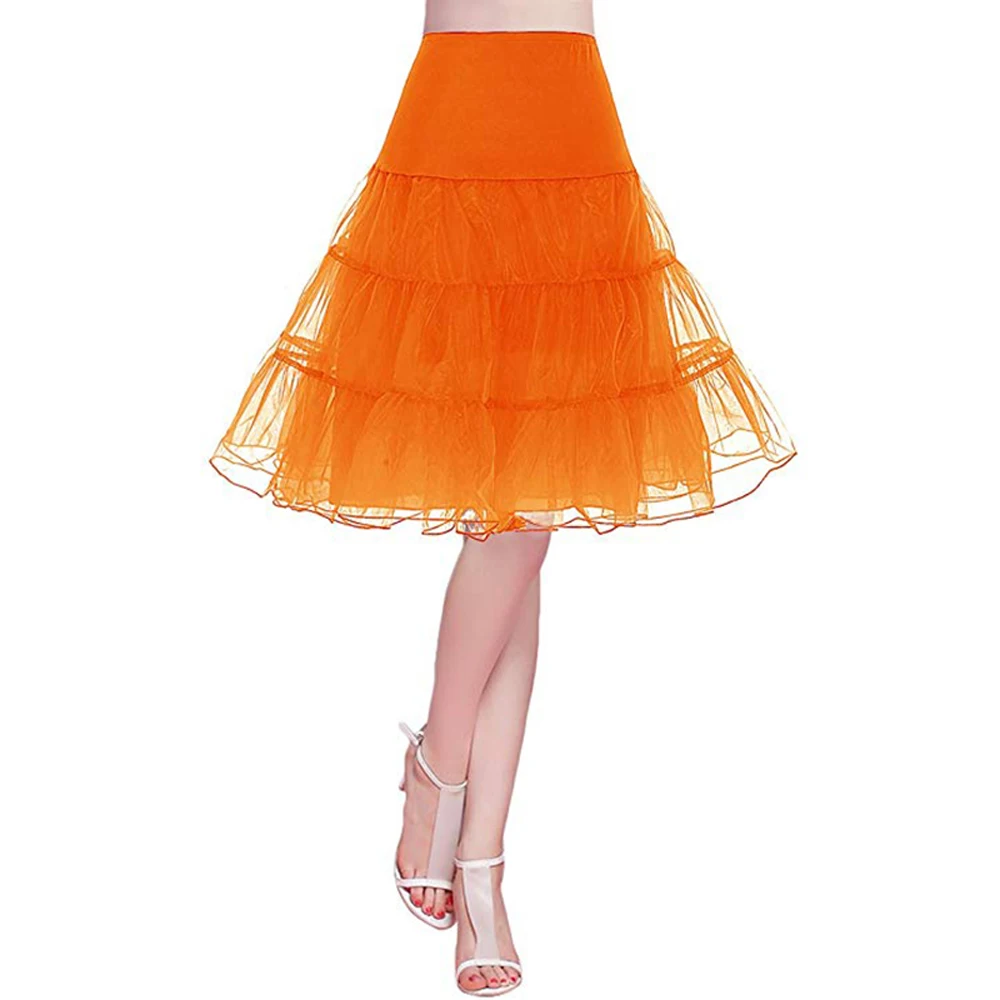 ثوب نسائي تحتية كرينولين لخمسينيات القرن العشرين فستان توتو روكابيلي 50s توتو ثوب نسائي عتيق ريترو تول تنورة لحفلات الكوكتيل #5