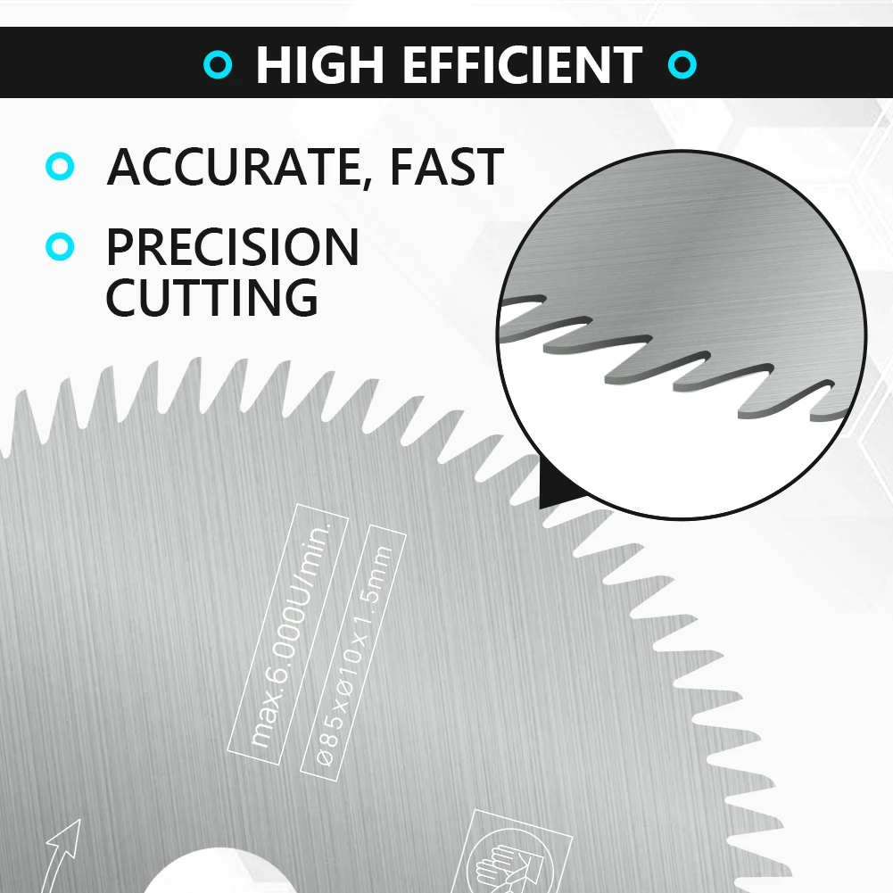 CMCP-Mini hoja de sierra Circular de 85mm, disco de corte eléctrico de 10/15mm 80T, disco de corte de madera/Metal, accesorios de herramientas eléctricas