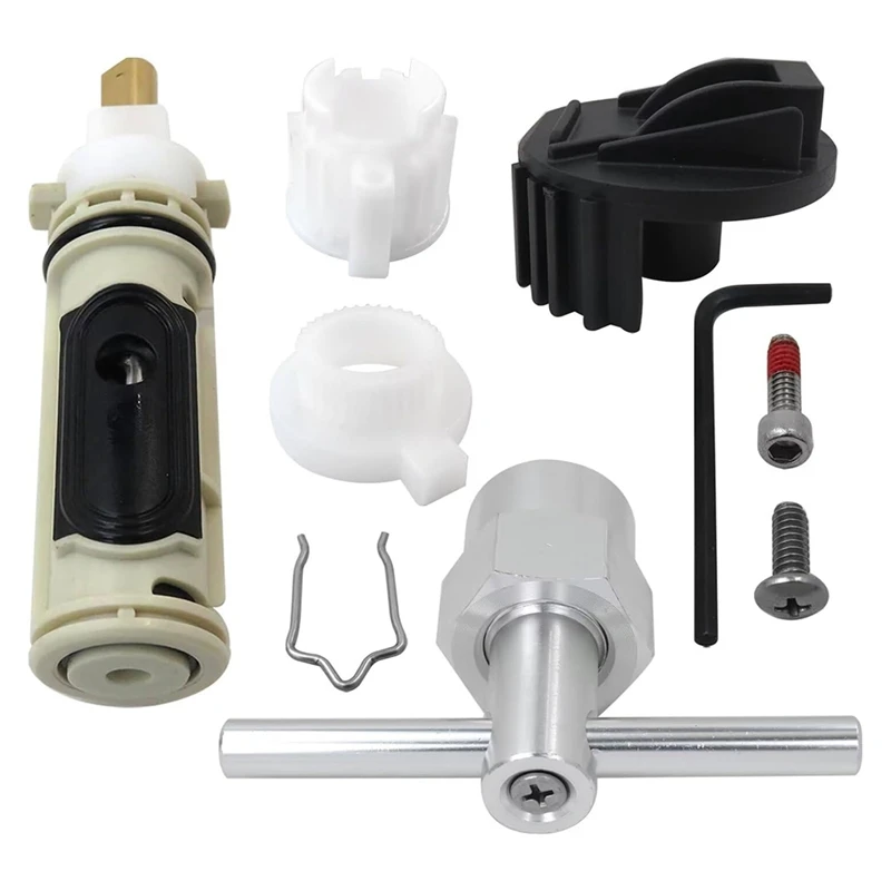 ABJI-Cartuccia di ricambio per 1 222 con strumento di rimozione 104421   e kit adattatore maniglia 116653   Per sistema doccia - Protezione antiscottatura