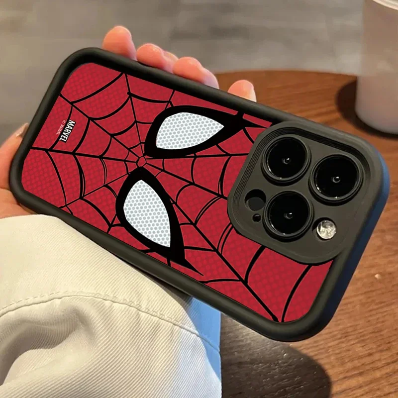 حافظة لهاتف شاومي MI 17 Pro Max 15T 15 Ultra 14T 13 POCO F7 X7 M7 X5 F5 X6 PRO M6 X4 GT NFC C40 5G غطاء عيون الرجل العنكبوت #5