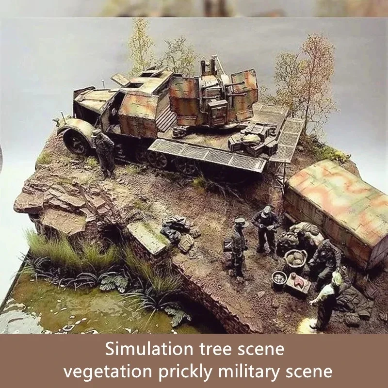 Simulation d'arbre modèle de végétation, Mini buisson de plante Chenopodium pour Table de sable, jeu de guerre militaire, matériaux de scène de Train ferroviaire, 1 boîte