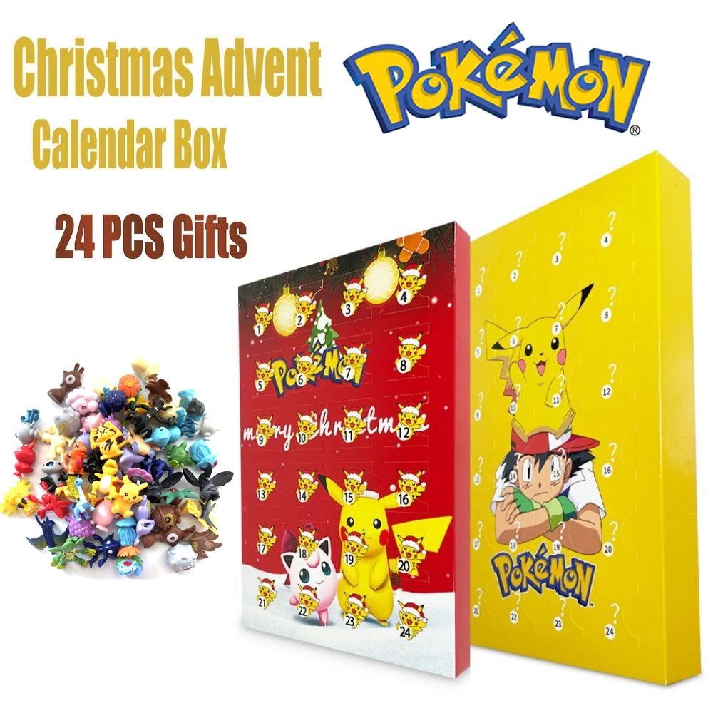 New Pokemon 24 Pcs Set Figure Christmas Gift Advent Calendar Mystery Box Kawaii Pikachu Anime Figural Action PVC Model Kid Toy