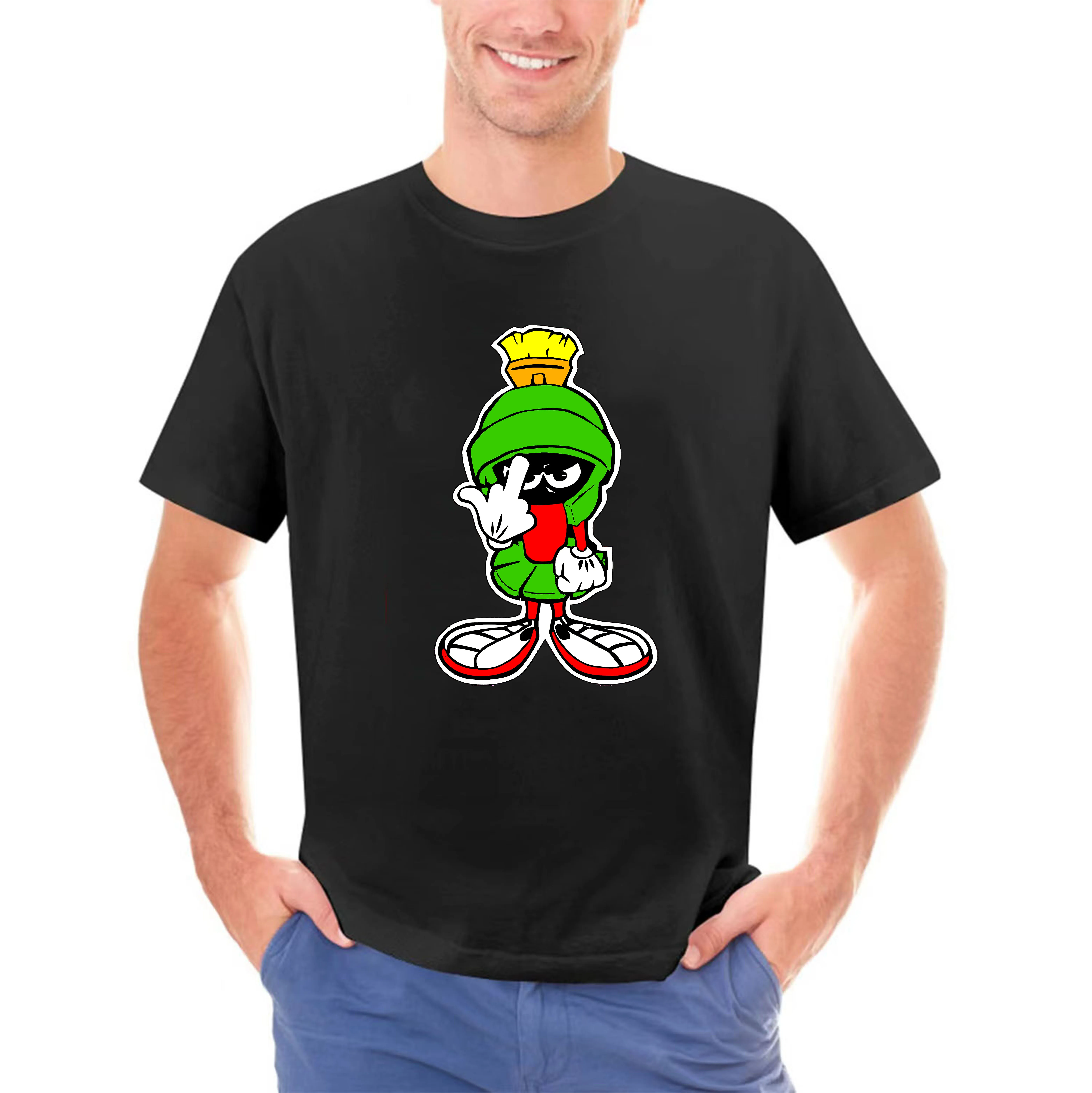 MARVIN THE MARTIAN middle finger AWESOME GRAPHIC T SHIRT