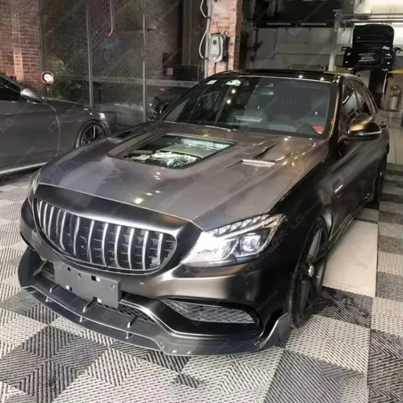 

Factory Price W205 Carbon Fiber Car Hood Bonnet for C Class W205 Transparent Engine Hood