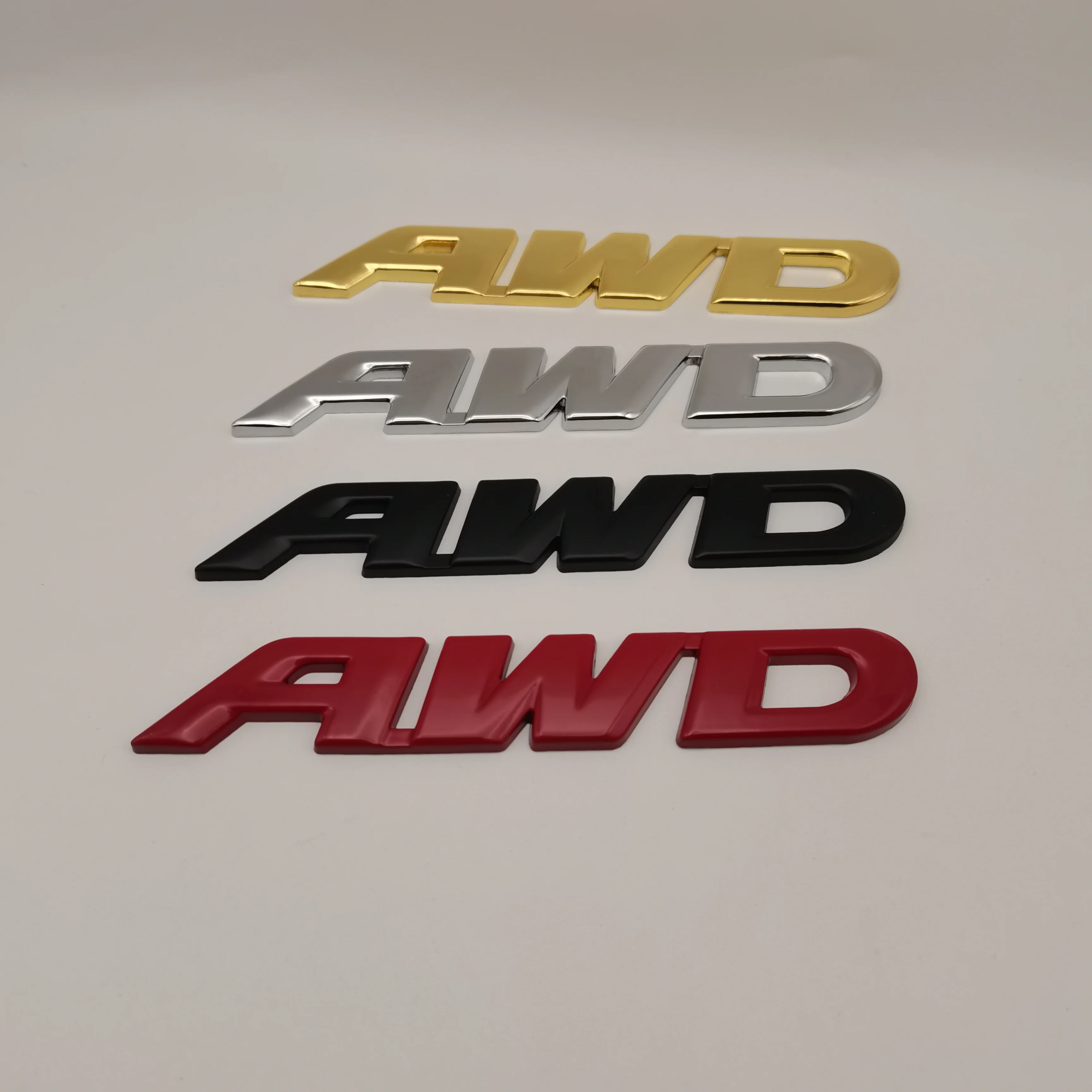 

1Pcs 3D Metal 90mmX18mm 150mmX23mm Car Side Fender Rear Trunk Emblem Badge Sticker Decals Car Accessories for AWD