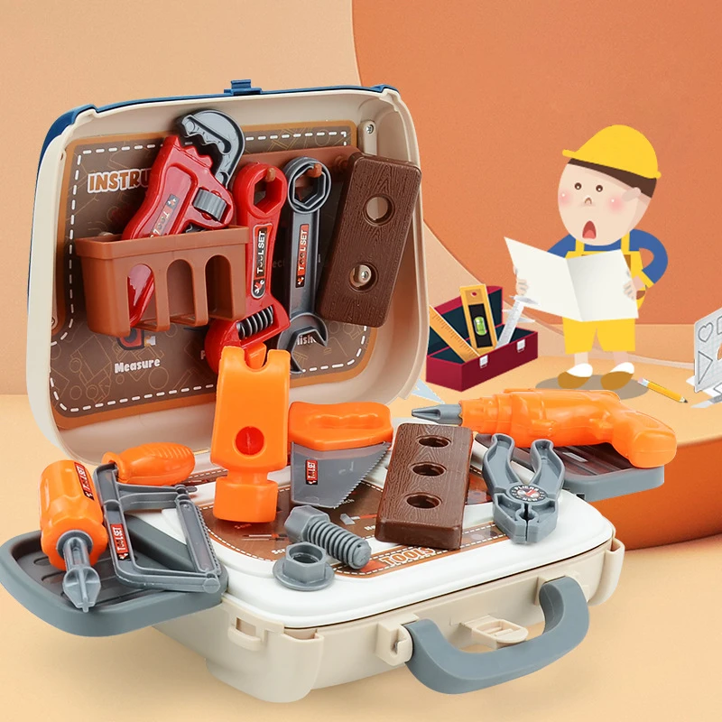 Kind frühe Bildung Haus Spielzeug Handtasche Tool Kit Mädchen Simulation Make-up Haus Mini Lebensmittel Hamburger Spielzeug für Kinder Geschenke