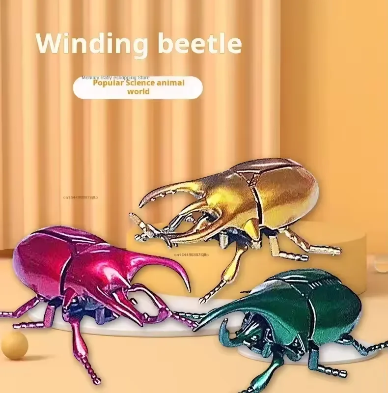 Juguete para gatos escarabajo de relojería broma creativa modelo de insecto animado escarabajo juguete para mascotas divertido juguete para gatos