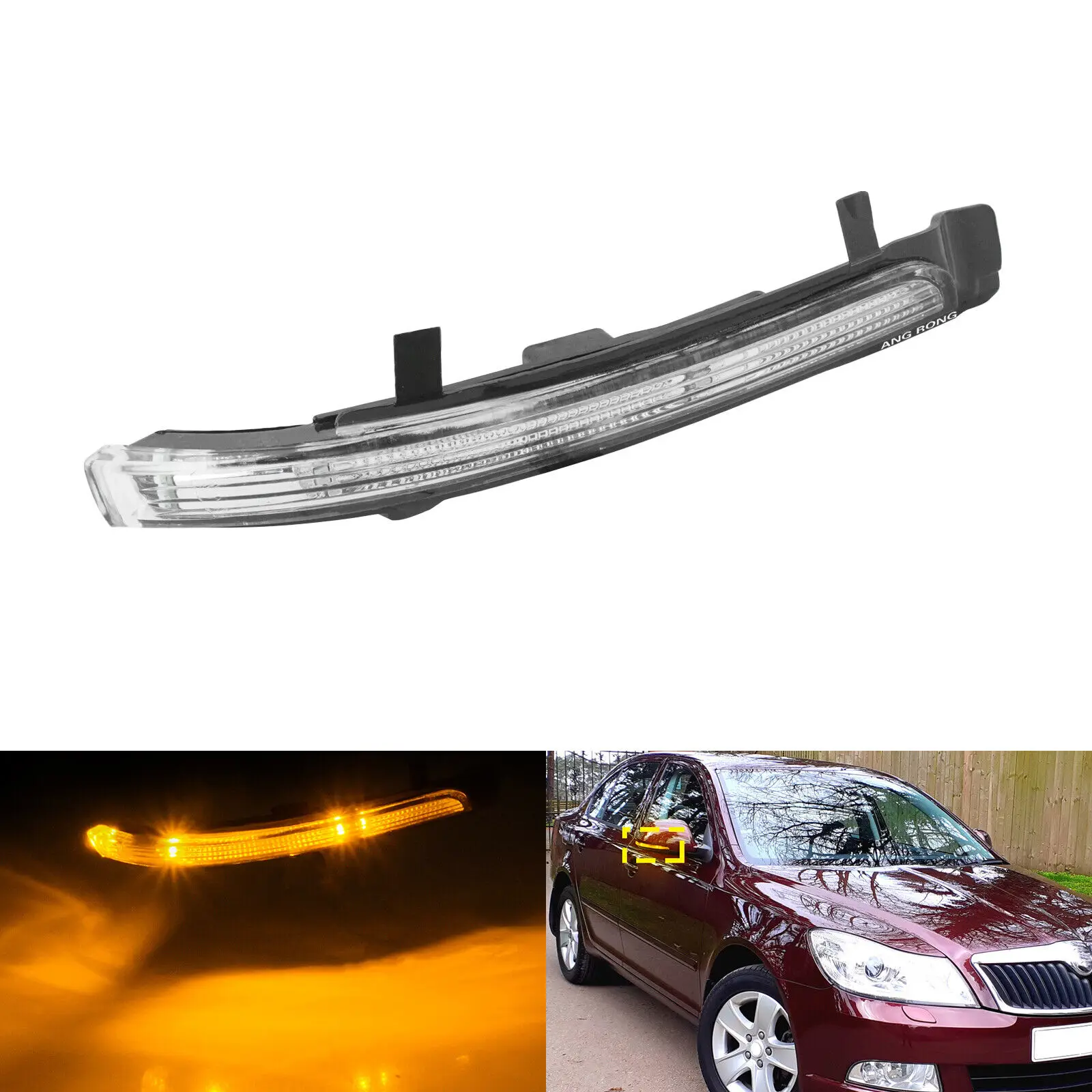 الأيمن LED الجانب مرآة الرؤية الخلفية مؤشر بدوره مصباح إشارة لسكودا اوكتافيا II 2009-2013 رائع 3T 2008-2014 الجناح مرآة الباب