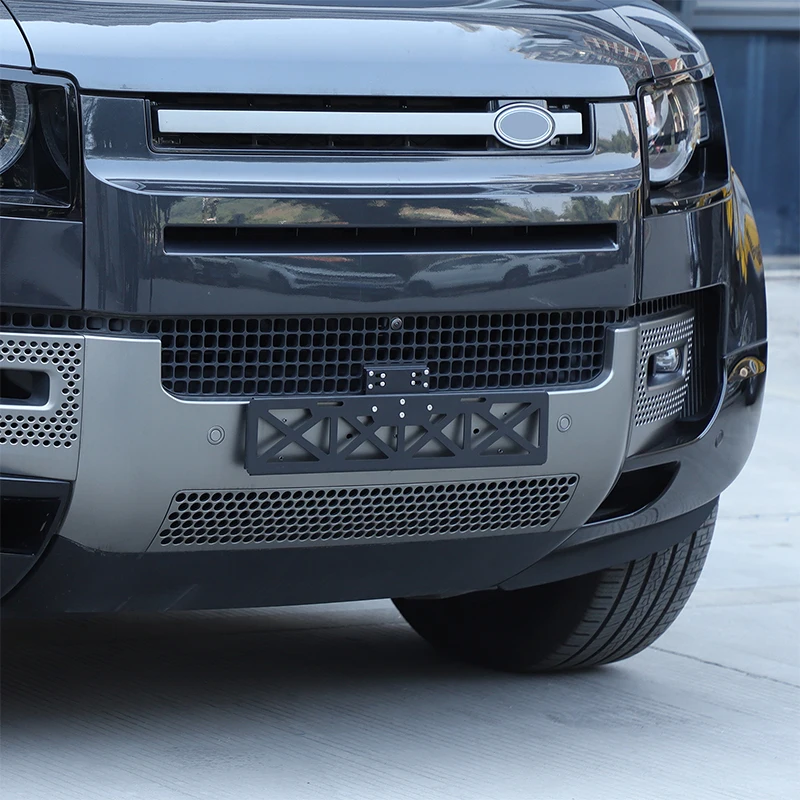 

For Land Rover Defender 90 110 2020-2026 Car Front Bumper License Plate Mounting Holder Bracket Car Accessories(UK version)