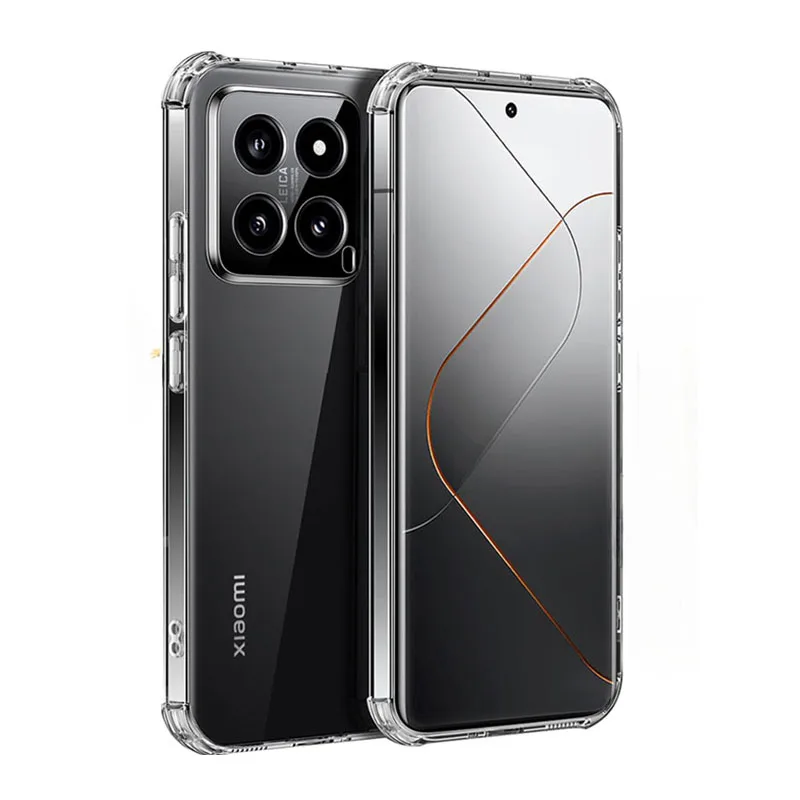 Stoß feste TPU-Abdeckung für Xiaomi Mi 14 13 ultra transparente klare Hülle für Xiaomi Mi 13T 13 14 Pro 13 Lite