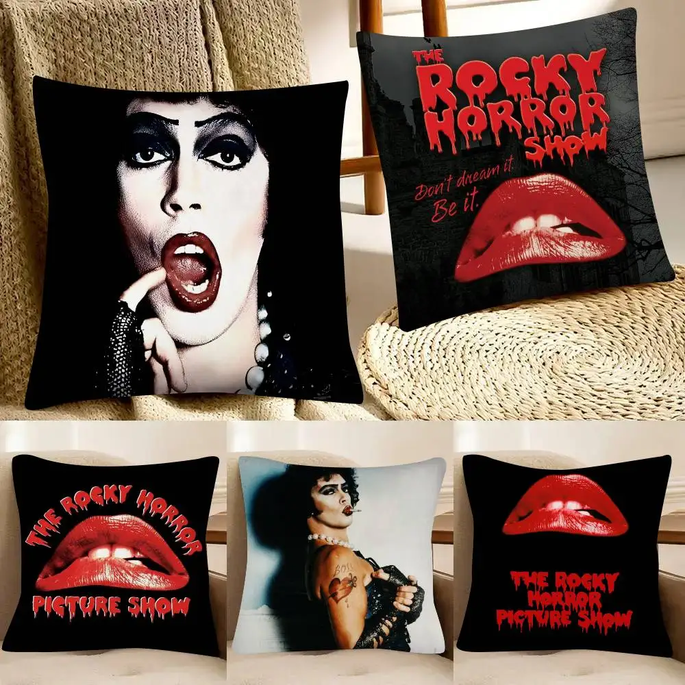 1 Stück The Rocky Horror Picture Show Film-Kissenbezug, modischer quadratischer Kissenbezug für Schlafzimmer, Sofa, Zimmer, Dekoration, Freizeit
