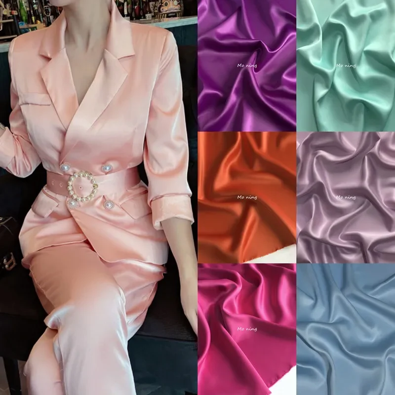 

Перламутровый атласный тканевый кулон, мягкий гладкий плащ, профессиональный костюм, платье, модный материал для шитья своими руками, оптовая продажа, ткань