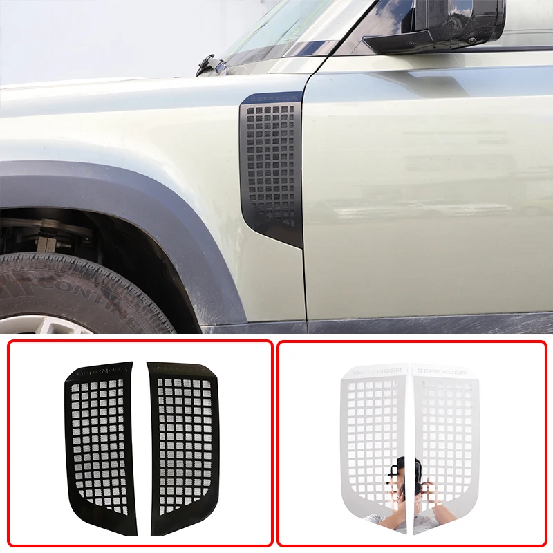 

Aluminum Alloy Car Air Vent Side Vents Grill Net Cover Stickers For Land Rover Defender 110 90 2020-2023 Car Accessories