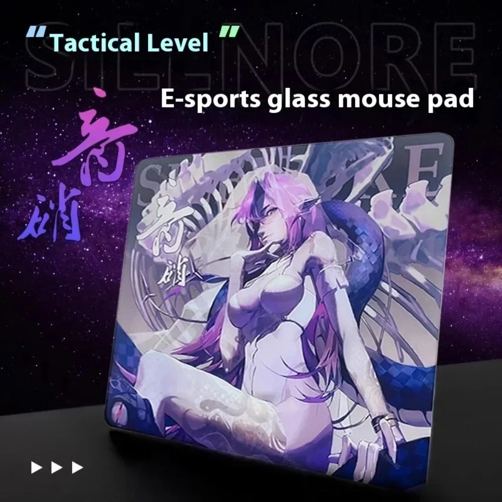 Yunlinking Silenore Glass Mouse pad High quality Ultrathin Waterproof Smooth E-sports Gamer Mousepad Custom Gaming Accessories